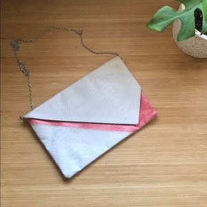 Faux leather envelope bag